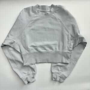 Calvin Klein Cropped Crewneck Sweatshirt Sz S – Gray Minimal Streetwear